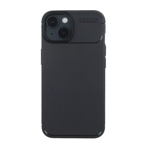 iPhone 15 CARBON PRÉMIUM szilikon tok, fekete