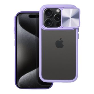 iPhone 15 Pro Max - SLIDER kameravédős tok, lila