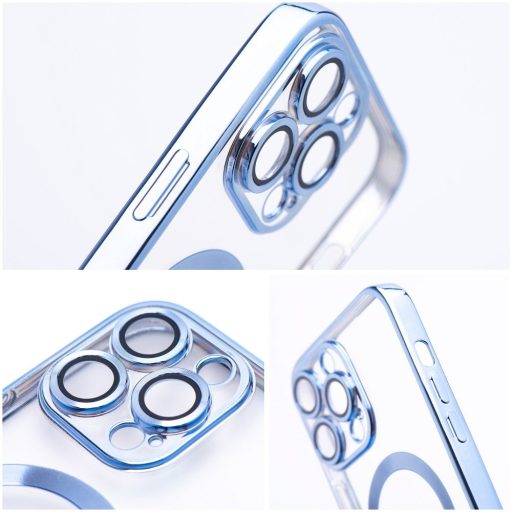 iPhone 15 Pro Max ELECTRO MAG COVER MagSafe kompatibilis szilikon tok, kék