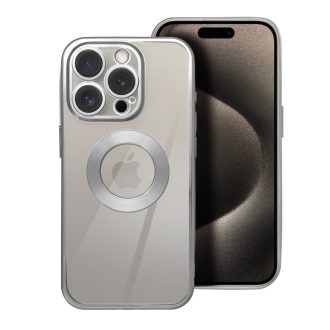 iPhone 14 - GLAM tok, kameravédővel, Ezüst
