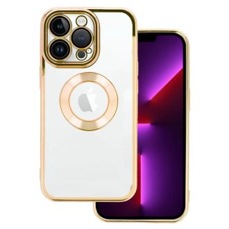 iPhone 14 - BEAUTY tok, kameravédővel, Fehér / Arany