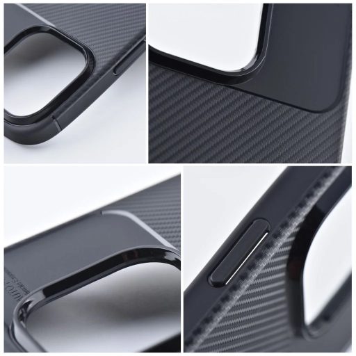iPhone 14 Plus CARBON PRÉMIUM szilikon tok, fekete
