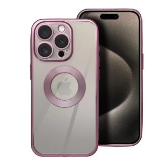 iPhone 14 Pro - GLAM tok, kameravédővel, Rózsaszín