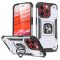  iPhone 15 Pro Max - RING ARMOR páncéltok, kihajtható támasszal - EZÜST / FEKETE