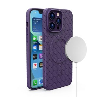 iPhone 15 Pro Max - Woven MagSafe tok, lila