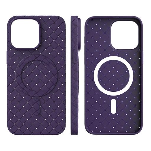 iPhone 15 Pro Max - Woven MagSafe tok, lila