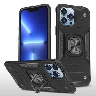    iPhone 14 Pro Max - RING ARMOR páncéltok, kihajtható támasszal - FEKETE