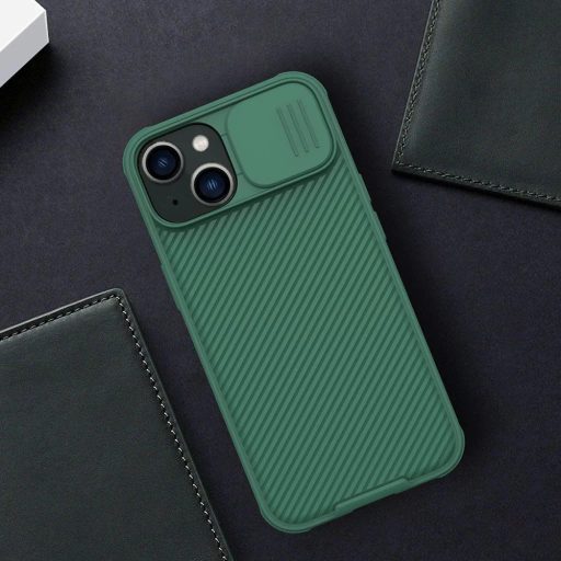 iPhone 14 Plus - Nillkin CamShield Pro tok, sötét zöld