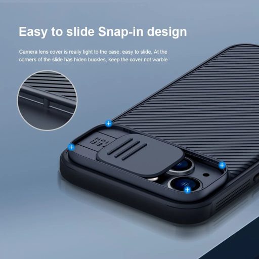 iPhone 14 Plus - Nillkin CamShield Pro, MagSafe kompatibilis tok, fekete