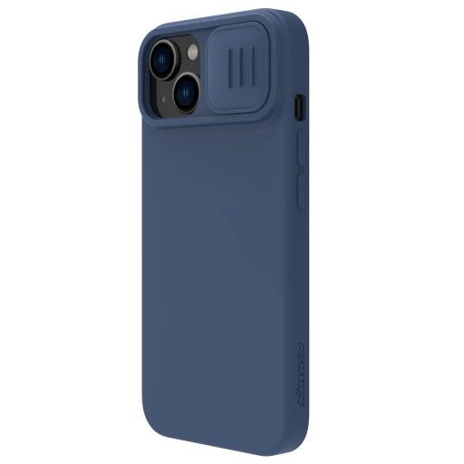 iPhone 14 Plus - Nillkin CamShield Silky szilikon tok, kék