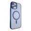 iPhone 15 Plus - Alphajack MagSafe kompatibilis TPU tok, átlátszó / sötétkék