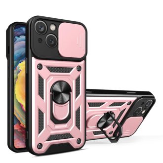 iPhone 15 Plus - Defender Slide tok, fekete / rózsaszín