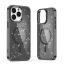 iPhone 16 Pro Max - GLITTER MAG kemény hátlap tok, MagSafe, átlátszó / fekete