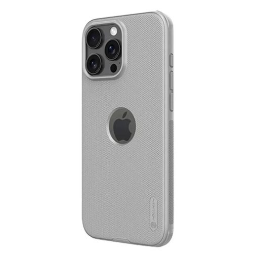 iPhone 16 Pro Max - Nillkin Super Frosted Shield Pro tok, logó kivágás, titán szürke