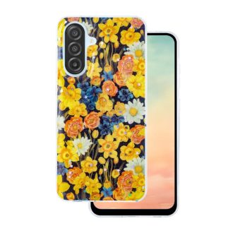   Samsung Galaxy A17 4G / 5G - Glow Glam mintás tok, narancssárga
