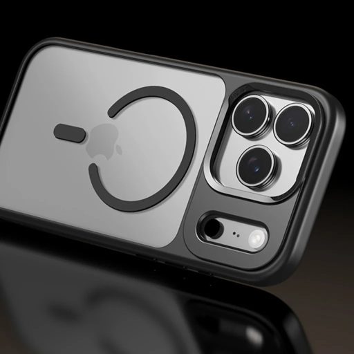 iPhone 17 Air - ROCK -  Guard Lens Protection Series, MagSafe - Fekete / átlátszó