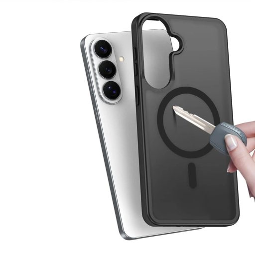 Samsung Galaxy S26 - DUX DUCIS YIND MagSafe kompatibilis tok, átlátszó / fekete