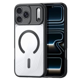   iPhone 17 Pro Max - DUX DUCIS AIMO MagSafe kompatibilis tok, átlátszó / fekete