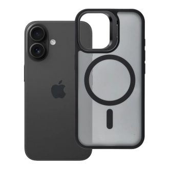   iPhone 17 - Forcell Shadow Stand Premium - MagSafe kompatibilis tok, fekete