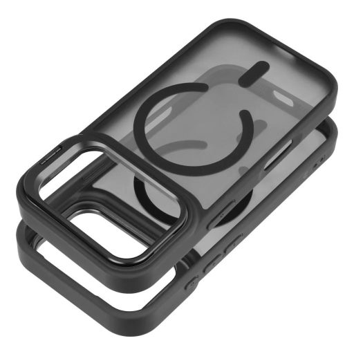 iPhone 17 - Forcell Shadow Stand Premium - MagSafe kompatibilis tok, fekete