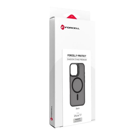 iPhone 17 - Forcell Shadow Stand Premium - MagSafe kompatibilis tok, fekete