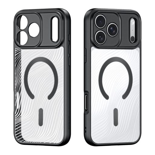 Apple iPhone 17 Pro - 18 Pro - DUX DUCIS AIMO MagSafe kompatibilis tok, átlátszó / fekete