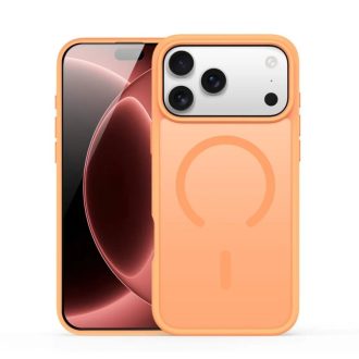   Apple iPhone 17 Pro Max / 18 Pro Max - DUX DUCIS YIND MagSafe kompatibilis tok, átlátszó / narancssárga