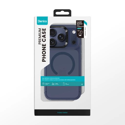 iPhone 17 Pro Max / 18 Pro Max - BENKS - Lucid Armor MagSafe kompatibilis tok, kék