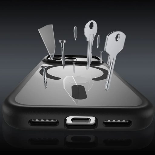 iPhone 17 Pro Max / 18 Pro Max - BENKS - Mist, MagSafe kompatibilis tok, fekete