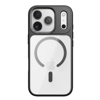   iPhone 17 Pro Max / 18 Pro Max - ROCK - GUARD Series, MagSafe kompatibilis tok, átlátszó / fekete