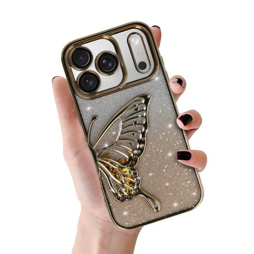 iPhone 17 Pro Max - Tel Protect PILLANGÓ tok, Arany