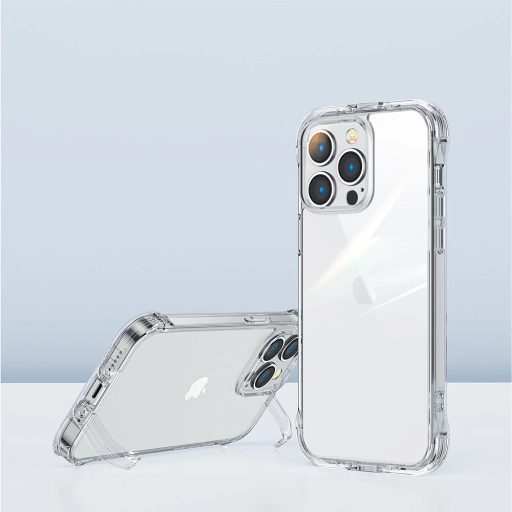 iPhone 14 -  Joyroom - Defender tok támasztékkal, átlátszó