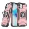  iPhone 14 - RING ARMOR páncéltok, mágneses, kihajtható gyűrűvel - Rózsaarany / Fekete