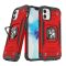  iPhone 14 - RING ARMOR páncéltok, mágneses, kihajtható gyűrűvel - Piros / Fekete