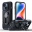 iPhone 14 -  Joyroom - Dual Hinge tok, állvánnyal és gyűrűs tartóval, fekete