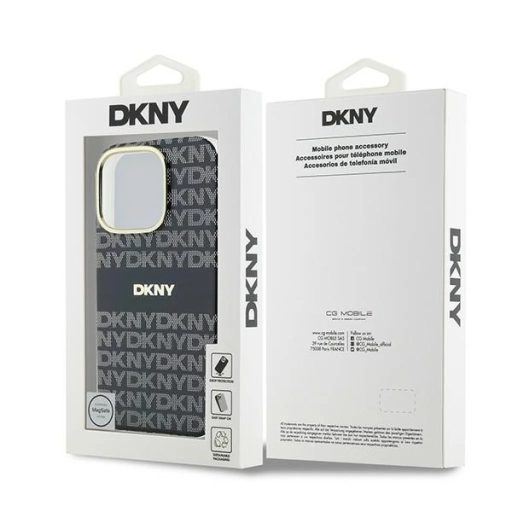 iPhone 15 -  Eredeti DKNY kemény tok, fekete