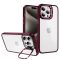 iPhone 15 Pro - Tel Protect - Kickstand tok + kameravédő üveg (lencse), burgundi