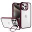 iPhone 15 Pro - Tel Protect - Kickstand tok + kameravédő üveg (lencse), burgundi