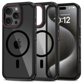   iPhone 16 Pro Max - Tech-protect Maghybrid tok, Fekete / piros