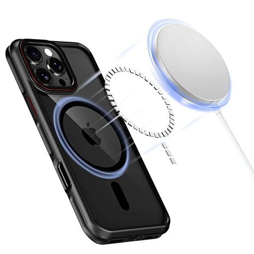 iPhone 16 Pro Max - Tech-protect Maghybrid tok, Fekete / piros