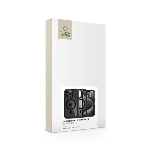 iPhone 16 Pro Max - Tech-protect Maghybrid tok, Fekete / piros