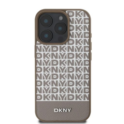 iPhone 16 Pro Max - DKNY - Bőr MagSafe tok, Barna