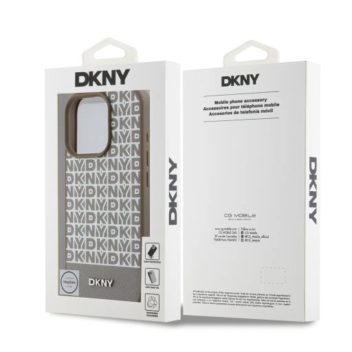iPhone 16 Pro Max - DKNY - Bőr MagSafe tok, Barna