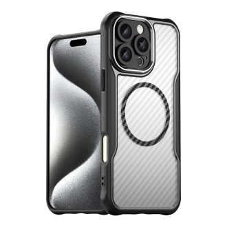  iPhone 16 Pro Max - Defender Carbon Mag ütésálló MagSafe kompatibilis tok, fekete