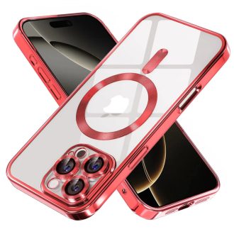   iPhone 16 Pro Max - Techsuit - Luxus Kristály MagSafe tok, Piros