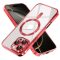 iPhone 16 Pro Max - Techsuit - Luxus Kristály MagSafe tok, Piros