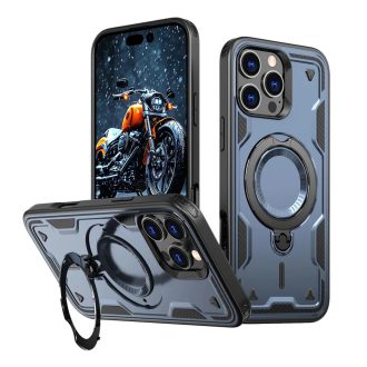  iPhone 16 Pro Max - Hybrid Armor Trendy tok, MagSafe támogatással, Kék
