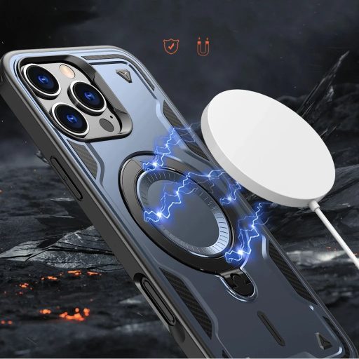 iPhone 16 Pro Max - Hybrid Armor Trendy tok, MagSafe támogatással, Kék
