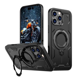   iPhone 16 Pro Max - Hybrid Armor Trendy tok, MagSafe támogatással, Fekete