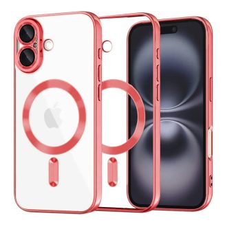 iPhone 16 - Techsuit - Luxus Kristály MagSafe tok, Piros